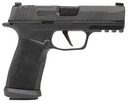Sig Sauer P365 XMacro TACOPS Compact 9mm Luger 17+1, 3.70" Black Carbon Steel Barrel, Black Nitron Optic Ready/Serrated Stainless Steel Slide, Polymer Frame w/Beavertail & Picatinny Rail, Black w/Interchangeable Backstrap Grip, No Safety