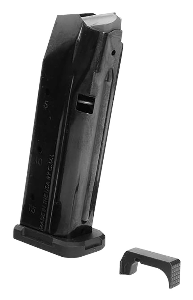 Shield Arms S15 Magazine Gen 3 15rd 9mm Luger Compatible w/Glock 43X/48 Black Steel