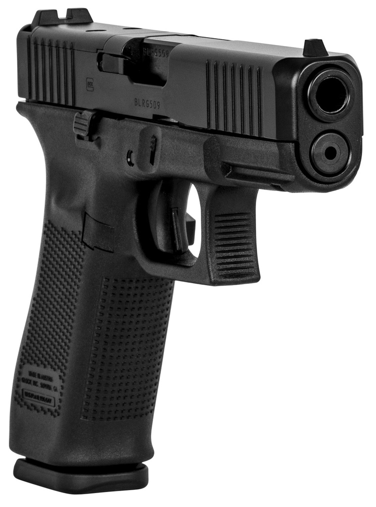 Glock G45 Gen5 MOS Full Size 9mm Luger 17+1 4.02" Black GMB Barrel, Black nDLC MOS Cut/Serrated Steel Slide, Black Polymer Frame w/Picatinny Rail, Black Interchangeable Backstrap Grip, Ambidextrous