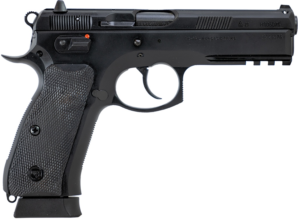 CZ-USA 89352 CZ 75 SP-01 Tactical 9mm Luger 19+1 4.60" Black Steel Barrel Black Polycoat Black Rubber Grip