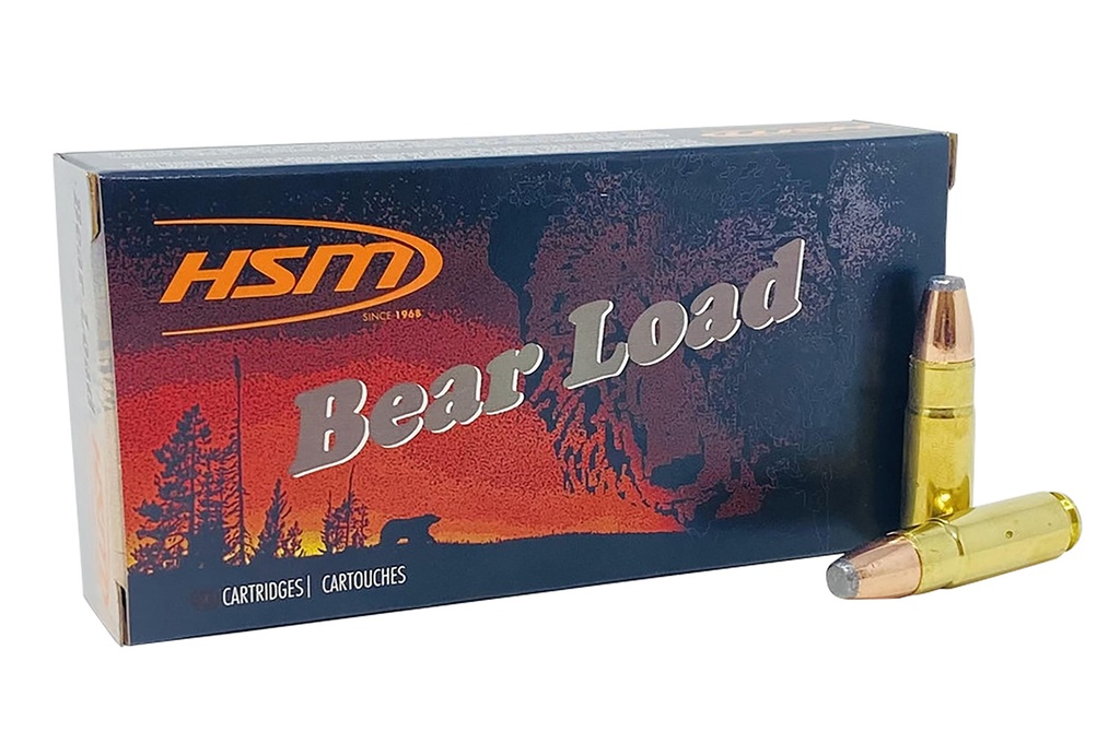 HSM Bear Load 458 SOCOM 350 gr Jacketed Flat Point 20 Per Box/ 25 Case 