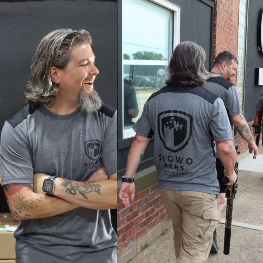 Sigwo Arms Black Vents Short Sleeve - Black Letters