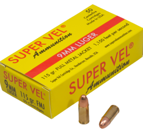 9x19 Super Vel Certified Select 115gr
