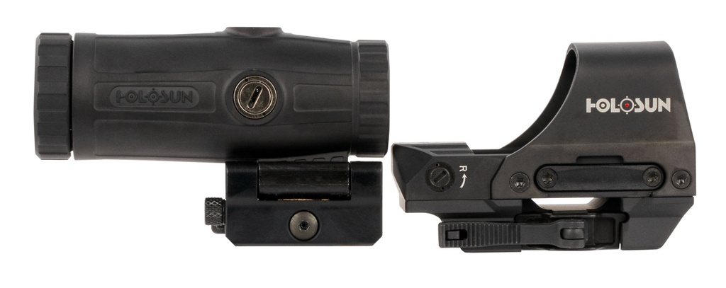 Holosun HS510CHM3X 510 & HM3X Combo Kit Black Anodized 2 MOA Red Dot/65 MOA Circle Reticle 