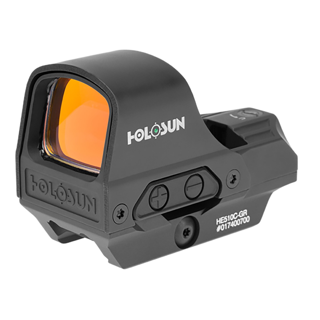 Holosun HE510CGR 510 Black 1 x 0.91" x 1.26" 2 MOA Green Dot/65 MOA Circle Multi Reticle 
