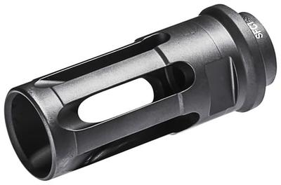 SureFire Closed-Tine Flash Hider Black DLC Stainless Steel with 1/2"-28 tpi Threads & 2.30" OAL for 5.56x45mm NATO AR-15 
