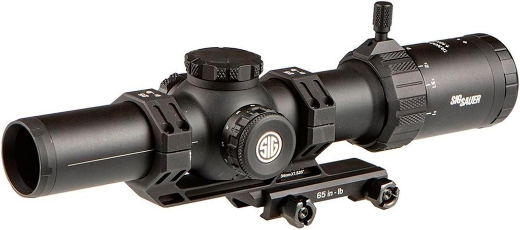 SIG SAUER Tango-MSR LPVO 1-10X28mm 34mm Tube F2/SFP MSR BDC-10 Reticle Durable Scockproof Waterproof Fogproof Hunting Rifle Scope, Alpha-MSR Mount, Lens Covers & Throw Lever Included 