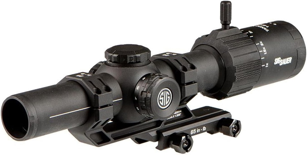 SIG SAUER Tango-MSR LPVO 1-8x24mm 30mm Maintube SFP Riflescope - Shockproof Waterproof Fogproof Hunting Rifle Scope with Illuminated MSR BDC-8 Reticle - Lens Covers & Cantilever Mount Included 