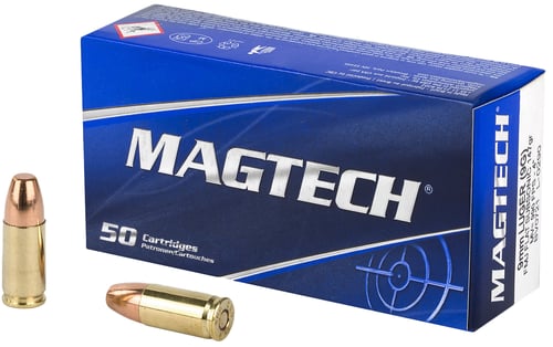 Magtech 9mm Ammunition Subsonic 147 Grain Flat Nose Full Metal Jacket 50 Rounds