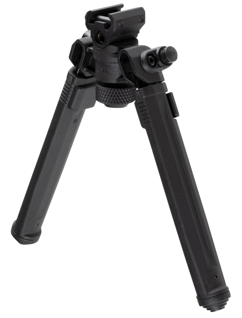 Magpul MAG941BLK Bipod 1913 Picatinny Rail Attachment, Black Mil-Spec Anodized Aluminum, 6.80-10.30" Vertical Adjustment, Rubber Feet for AR-Platform 