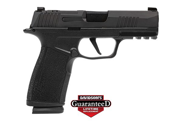 Sig Sauer 365XCA9BXR3 P365 XMacro Compact Frame 9mm Luger 17+1, 3.70" Black Carbon Steel Barrel, Black Nitron Optic Ready/Serrated Stainless Steel Slide, Black Polymer Frame w/Beavertail & Picatinny Rail, Black w/Interchangeable Backstrap Grip, No Safety