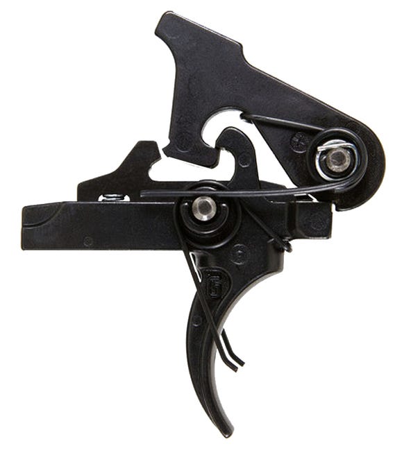 Geissele Automatics 05145 G2S Two-Stage Curved Trigger w/4.25-4.75 lbs Draw Weight, Black Oxide Finish for AR-15/AR-10 