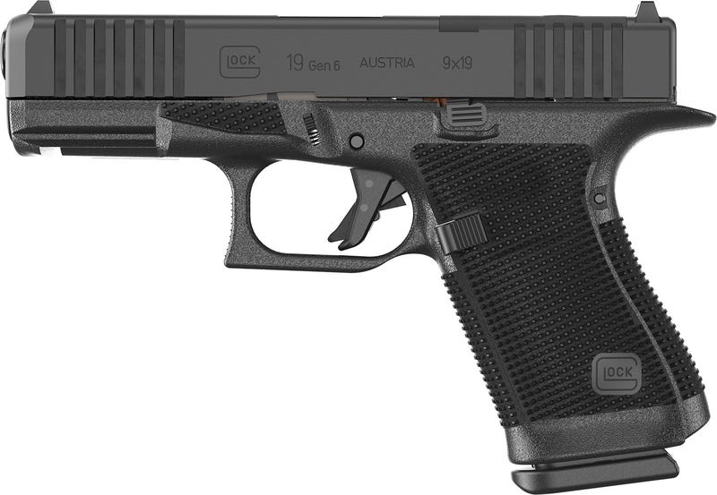 Glock G19 Gen6 9mm Luger 10+1 4.02" Black GMB Barrel & Optic Ready/Serrated Slide, Black Polymer Frame w/Accessory Rail, Interchangeable Backstrap Grip, Ambidextrous