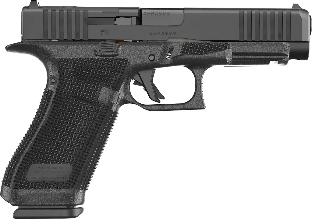 Glock G17 Gen6 Full Size 9mm Luger 17+1 4.49" Black GMB Barrel, Black nDLC Steel Optic Ready/Serrated Slide, Black Polymer Frame w/Accessory Rail, Interchangeable Backstrap Grip, Ambidextrous
