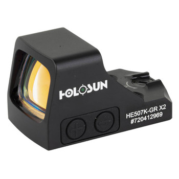 Holosun HE507KGRX2 507 Black Anodized 1 x 0.58" x 0.77" 2 MOA Green Dot/32 MOA Circle Multi Reticle