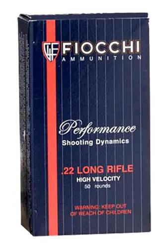Fiocchi 22FHVCRN Field Dynamics High Velocity 22LR 40gr Copper Plated Solid Point 50 Per Box/500 Case