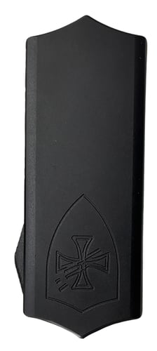 Templar Knife LBTB131 Gen II Back The Blue Large 3.50" OTF Dagger Plain Black Oxide Stonewashed 440C SS Blade, 5.25" Black & White w/Blue Line Aluminum Handle, Glass Breaker