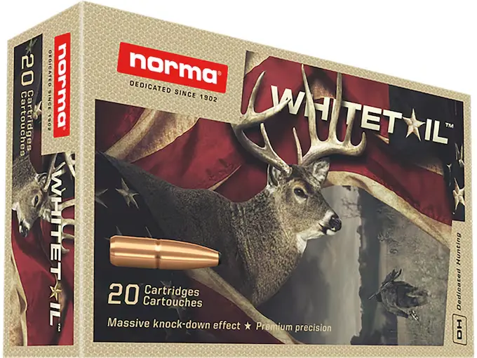 Norma Whitetail 270 Winchester Ammo 130 Grain Jacketed Soft Point Box of 20 