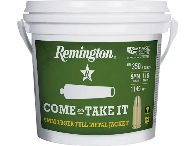 Remington Come and Take It 9mm Luger Ammo 115 Grain Full Metal Jacket 