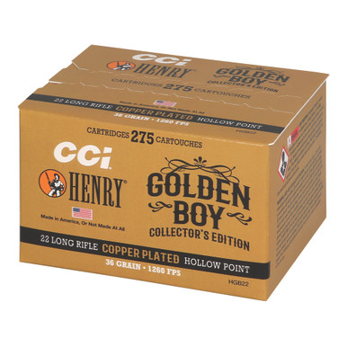 CCI Henry Golden Boy 22LR 36gr Hollow Point 275/rds
