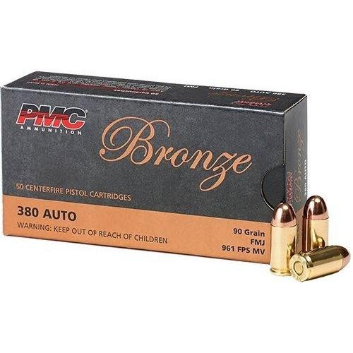 PMC 380 Auto Ammunition 380A 90 Grain Full Metal Jacket 50 rounds