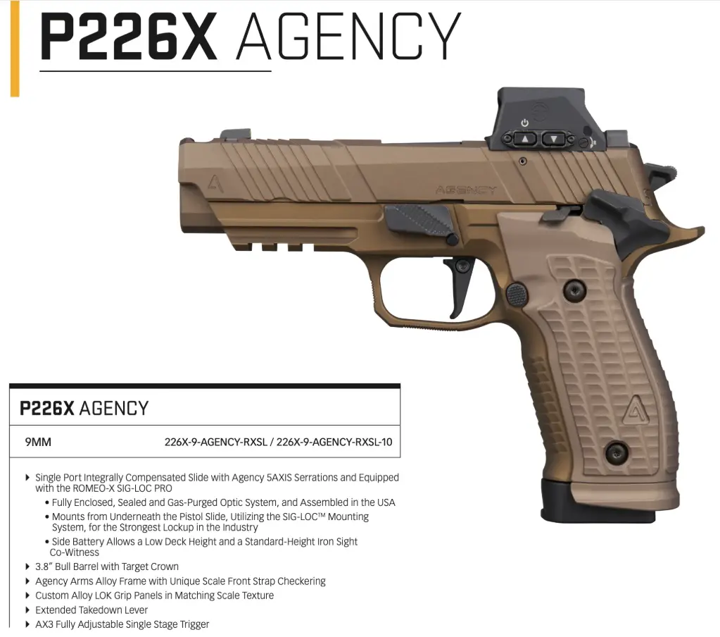Sig Sauer P226X Agency