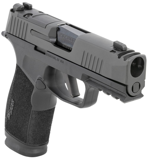 Sig Sauer P365 XMacro COMP Compact Frame 9mm Luger 17+1, 3.10" Black Carbon Steel Barrel, Black Nitron Integrally Compensated/Optic Ready/Serrated Stainless Steel Slide, Black Polymer Frame w/Beavertail & Picatinny Rail
