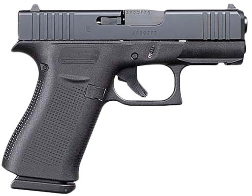 [UX4350201FR] Glock G43X Sub-Compact 9mm Luger 10+1 3.41" Black GMB Barrel, Black nDLC MOS Cut/Serrated Steel Slide, Black Polymer Frame w/Picatinny Rail Black Textured Polymer Grip, Ambidextrous