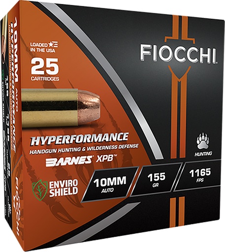 [10BA] Fiocchi Hyperformance 10mm 155gr XPB 25 Per Box/8 Case 