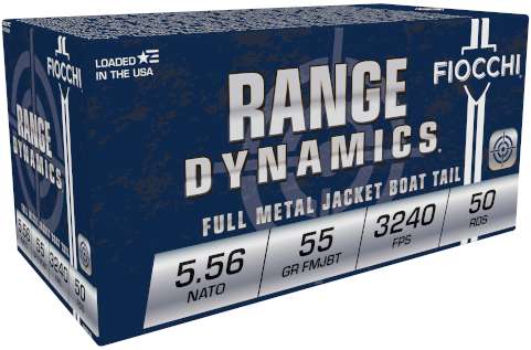 [556M193L] Fiocchi 5.56NATO 55gr Full Metal Jacket Boat Tail 50rds
