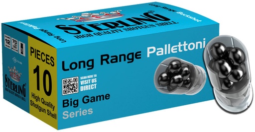 [8698779960681] 12G Buck Shot Sterling 10CT BOX 2 3/4"