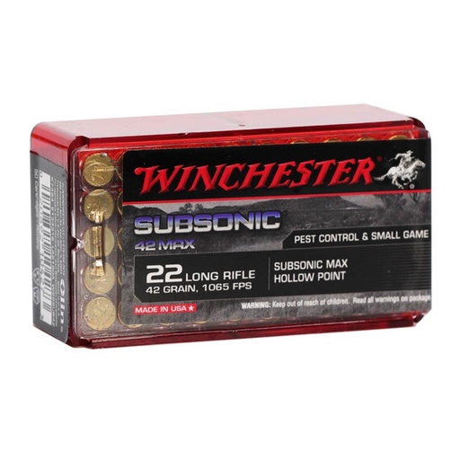 SPECIAL - .22LR Winchester Subsonic Max 42gr 
