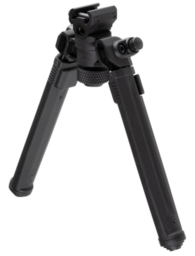 [MAG941BLK] Magpul MAG941BLK Bipod 1913 Picatinny Rail Attachment, Black Mil-Spec Anodized Aluminum, 6.80-10.30" Vertical Adjustment, Rubber Feet for AR-Platform 