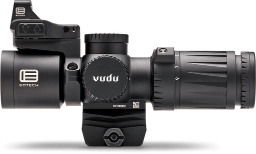 [YZVDU39PKG1] Eotech Vudu Rifle Scope 3-9x32 SFP HC1 Illum. Black with Integrated Mount and EFLX Red Dot