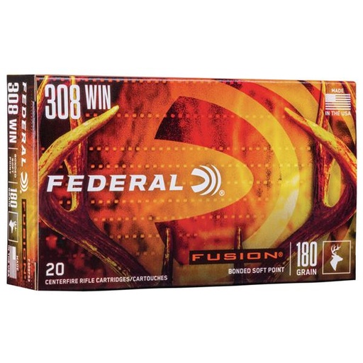 [029465097967] Federal Fusion 308Win 180gr Bonded Soft Point 20rds