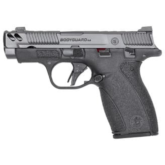 [022188901986] Smith & Wesson 14417 PC Bodyguard 2.0 Carry Comp Micro Frame 380 ACP 12+1 3.10" Black Armornite Ported Barrel, Gray Armornite Stainless Steel Serrated Slide, Black Polymer Frame, Black Textured Grip, Manual Thumb Safety