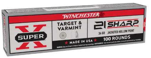 [020892104983] Winchester Super-X Target & Varmint 21 Sharp 34 Grain JHP Rimfire Ammo