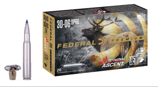 [604544659405] Federal P3006TA1 Premium Terminal Ascent 30-06Springfield 175gr 20 Per Box/10 Case 