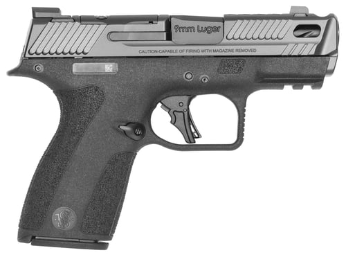 [022188901221] Smith & Wesson 14270 M&P PC Shield X Sub-Compact 9mm Luger 15+1 3.60" Black Armornite Ported Barrel, Black Armornite Stainless Steel Optic Cut/Serrated Slide, Black Polymer Frame w/Picatinny Rail, Textured Grip, RMSc/Holosun K Footprint, Manual Thumb