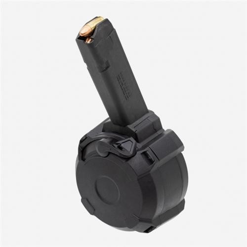 [840815132325] Magpul MAG1033BLK PMAG GL9 50rd Drum 9mm Luger Compatible w/Glock Black Polymer