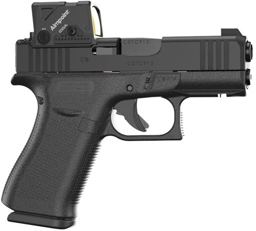 [764503064999] Glock PX4350B01FRMOS8A4 G43X w/Aimpoint Slim Sub-Compact Frame 9mm Luger 10+1 3.41" Black GMB Barrel, Black nDLC MOS Cut/Serrated Steel Slide, Black Polymer Frame w/Picatinny Rail, Black Textured Polymer Grip, Aimpoint COA 3.5 MOA Red Dot, Ambidextrous