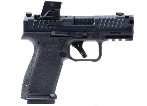 [787450948730] Canik HG8328VN Mete MC9 Prime w/Optic 9mm Luger 17+1 3.64" Black Nitride Compensated Barrel, Black Nitride Integrated Compensator/Optic Ready/Serrated Steel Slide, Black Polymer Frame w/Picatinny Rail, MeCanik M04 Red Dot