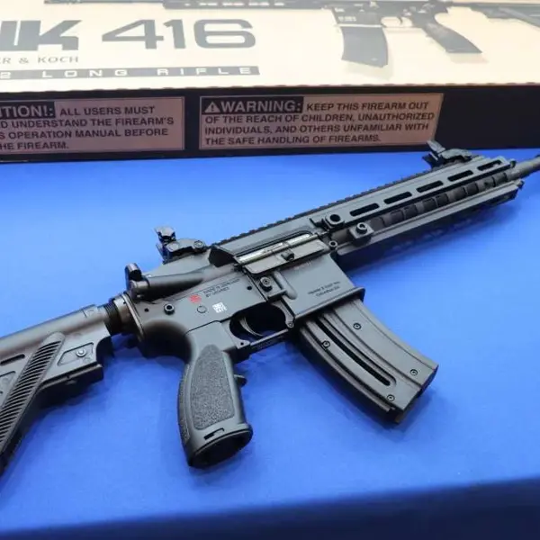 [81000401] HK 416 22 LR 20+1 16.10" Black Steel Threaded Barrel Aluminum w/M-LOK & Picatinny Rail Black Aluminum Receiver Black Retractable Stock Right Hand 