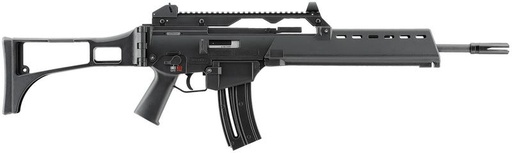 [81000994] HK G36 22 LR 20+1 18.13" Black Barrel w/Flash Suppressor, Black Receiver w/Picatinny Rail, Black Folding Synthetic Stock, Black Polymer Grip 