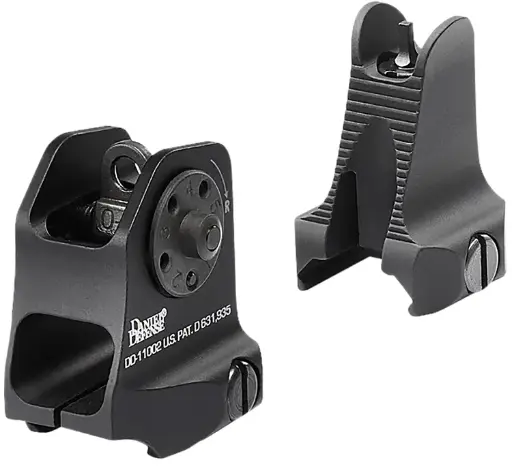 [815604010870] Daniel Defense 1908809116 AR-15 Iron Sight Set Black Hardcoat Anodized Fixed Front & Rear Sight 