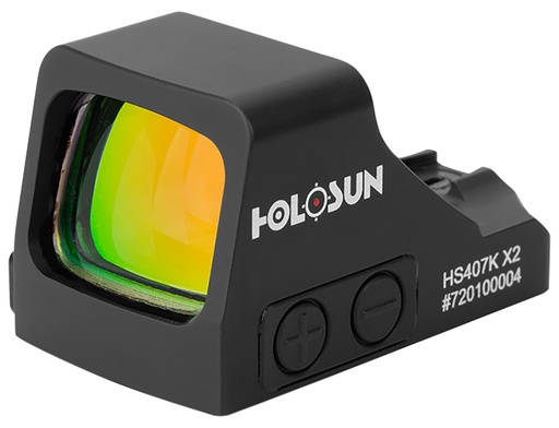 [HE407KGRX2] Holosun HE407K-GR X2 Black Anodized 0.85 x 0.77 6 MOA Green
